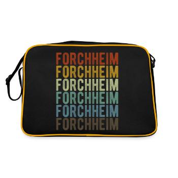 Forchheim Stadt Retro Vintage - Retro Tasche - Schwarz/Gold - Hinten