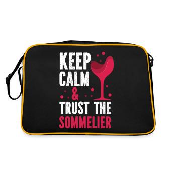 Sommelier Wine Drinking Tasting - Retro Bag - black/gold - Back