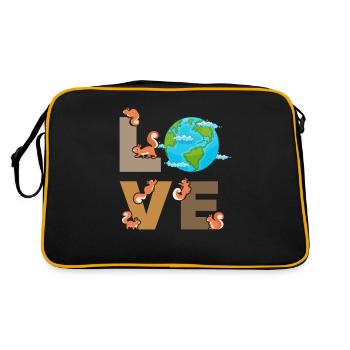 Squirrel Love Squirrel Sweet Squirrel - Retro Bag - black/gold - Back
