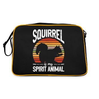Squirrel is my spirit - Retro Bag - black/gold - Back