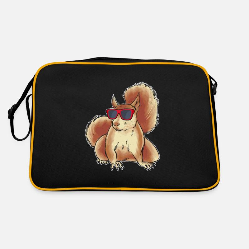 Squirrel with sunglasses Cool squirrel Retro Bag