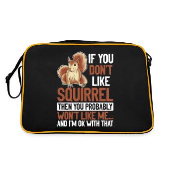 If you don't like squirrels, you'll become me - Retro Bag - black/gold - Back