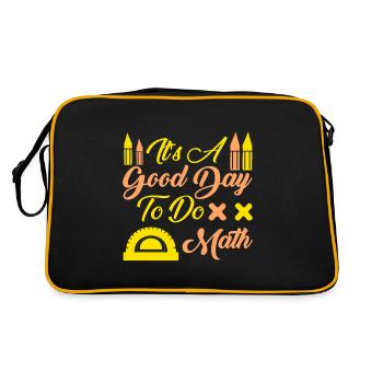 Zurück zur Schule Es ist ein guter Tag, um Mathelehrer zu machen - Retro Tasche - Schwarz/Gold - Hinten