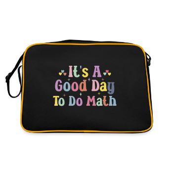 Zurück zur Schule Es ist ein guter Tag, um Mathelehrer zu machen - Retro Tasche - Schwarz/Gold - Hinten