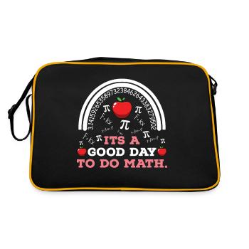Zurück zur Schule Es ist ein guter Tag, um Mathelehrer zu machen - Retro Tasche - Schwarz/Gold - Hinten
