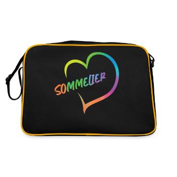 Sommelier Wine Drinking Tasting - Retro Bag - black/gold - Back