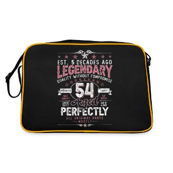 Vintage 54 Aged Perfectly Women on 54th Birthday - Retro Bag - black/gold - Back