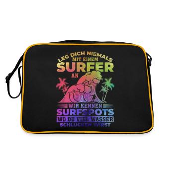 Surf Surf Surf Sports nautiques - Sac Retro - noir/or - Dos