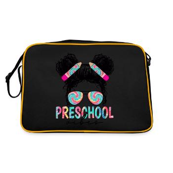 Preschool Vibes Cute Retro Back to School, Boys, - Retro Bag - black/gold - Back