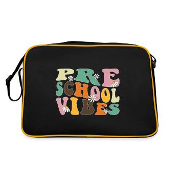 Preschool Vibes Cute Retro Back to School, Boys, - Retro Bag - black/gold - Back