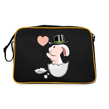 Easter Balloon EggShell Easter Rabbit - Retro Bag - black/gold - Back