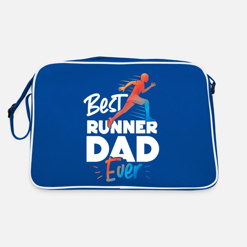 Coureur de course Semi-marathon Papa Sac Retro