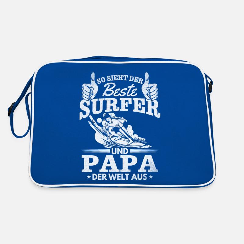 So sieht der beste Surfer und Papa der Welt aus Retro Tasche