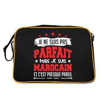 Je Ne Suis Parfait Mais Je Suis Marocain - Sac Retro - noir/or - Dos