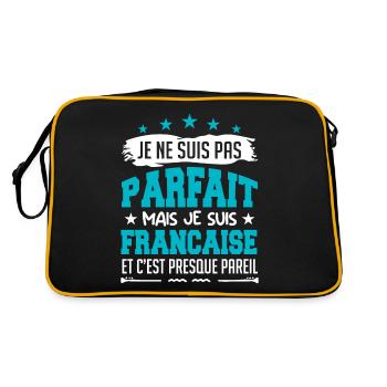 Je Ne Suis Parfait Mais Je Suis Francaise - Sac Retro - noir/or - Dos