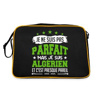 Je Ne Suis Parfait Mais Je Suis Algérien - Sac Retro - noir/or - Dos