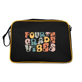 Fourth Grade Vibes - 4th Grade Team Retro 1st Day - Retro Bag - black/gold - Back