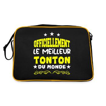 Officiellement Le Meilleur Tonton Du Monde - Sac Retro - noir/or - Dos