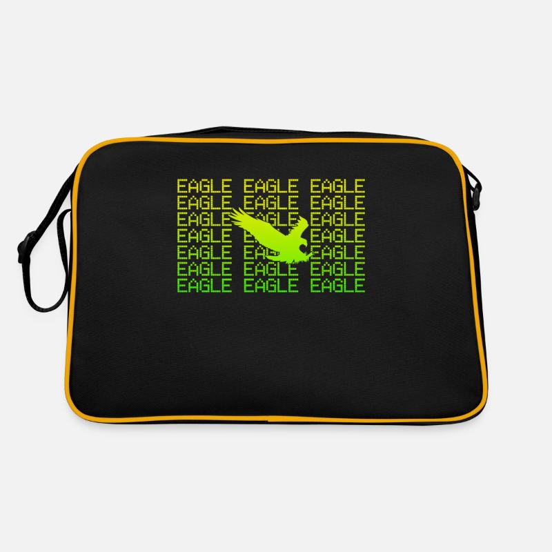 Adler - Retro Tasche - Schwarz/Gold