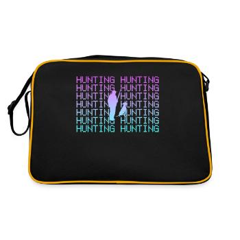Jäger jagen - Retro Tasche - Schwarz/Gold - Hinten