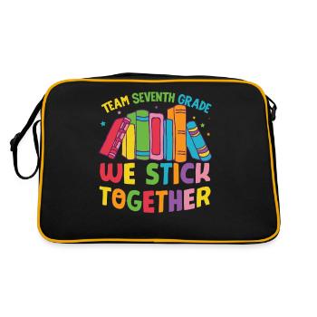 Team Seventh Grade we stick Together First Day Of - Retro Bag - black/gold - Back