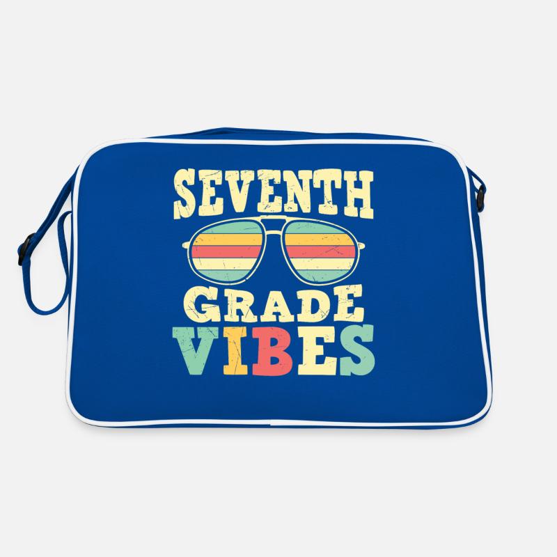 7th Grade Vibes Retro Groovy Women Happy First Retro Bag