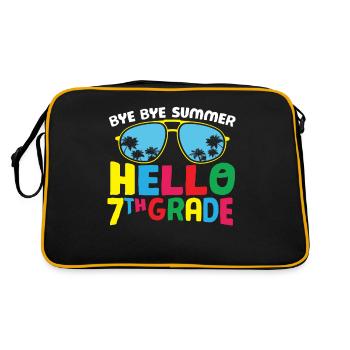 Bye Bye Summer Bonjour 7ème Année Retro Groovy Femmes - Sac Retro - noir/or - Dos