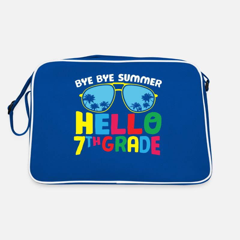 Bye Bye Summer Hello 7th Grade Retro Groovy Women Retro Bag