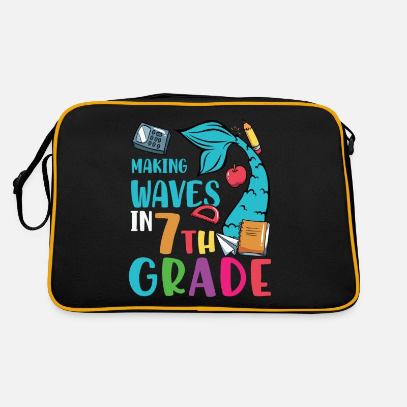 Making Waves In 7th Grade Retro Groovy Women Retro Bag