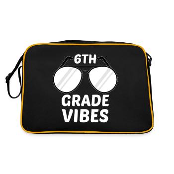 6th Sixth Grade Vibes Back to School For Teacher - Retro Bag - black/gold - Back
