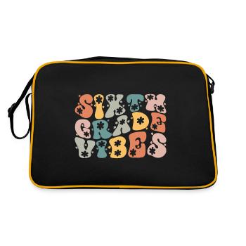 6th Sixth Grade Vibes Back to School For Teacher - Retro Bag - black/gold - Back