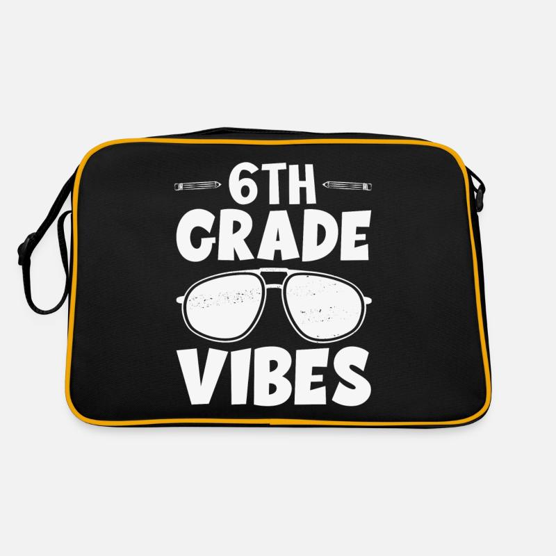 Vibrations de 6e sixième année retour à l’école pour l’enseignant Sac Retro