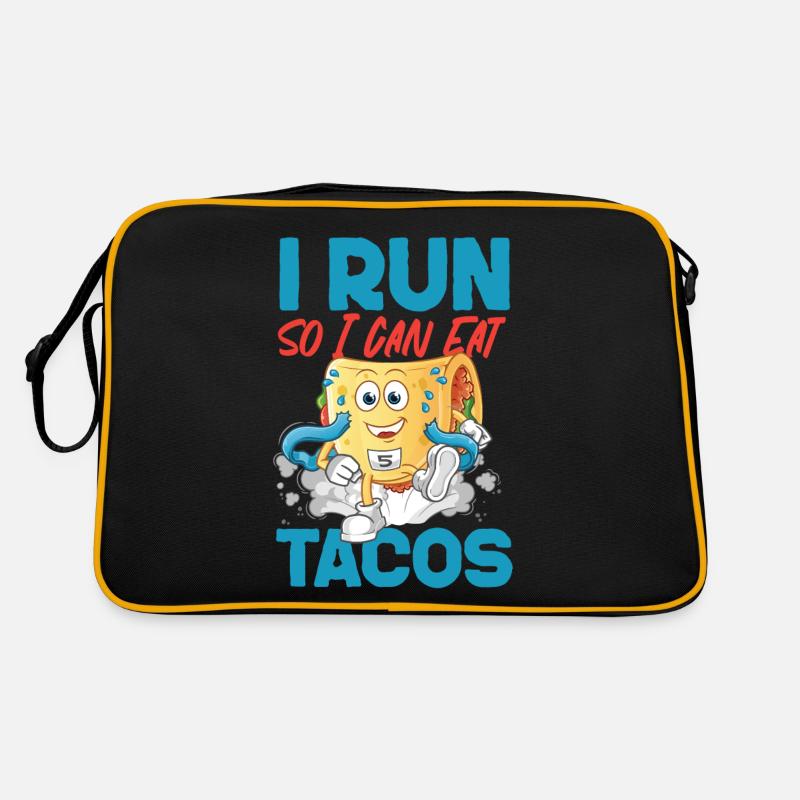 Running Runner Half Marathon Taco Retro Tasche