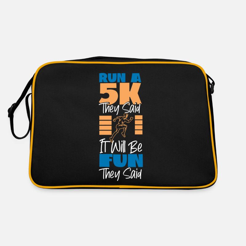 Running Runner Half Marathon - Retro Tasche - Schwarz/Gold