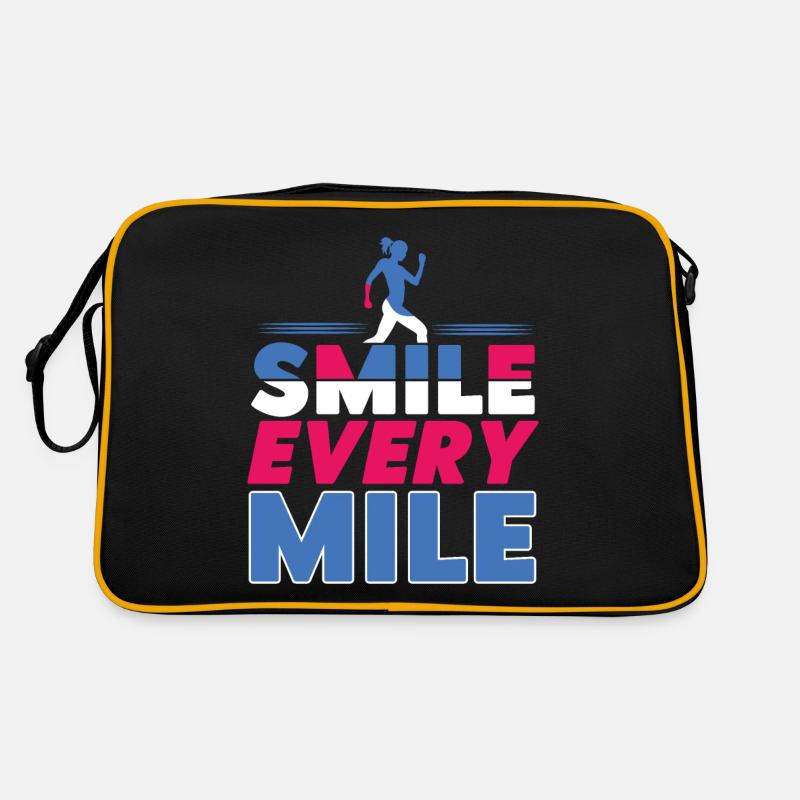 Running Runner Half Marathon Smile Retro Bag