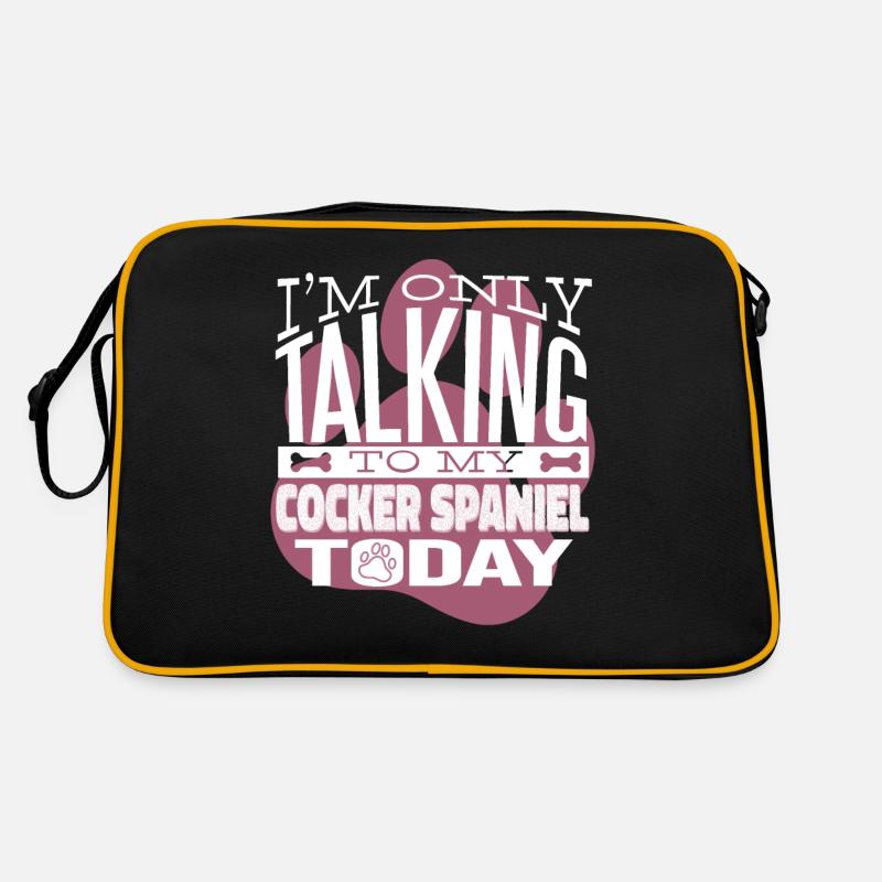 Hundebesitzer Talking to my Cocker Spaniel Retro Tasche