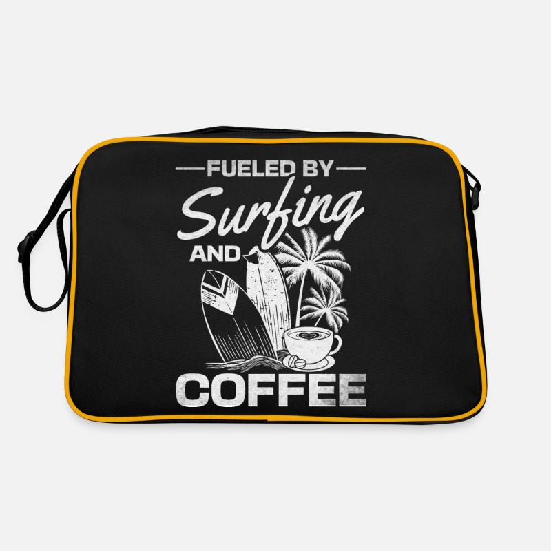 Surf, propulsé par le surf et le café, Sac Retro