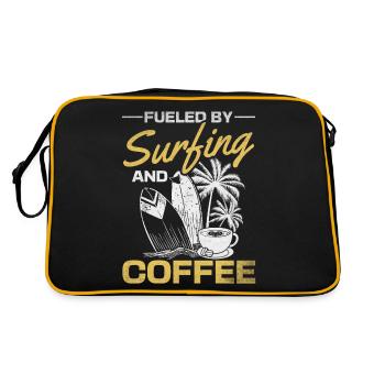 Surfing in the water, driven by surfing and - Retro Bag - black/gold - Back