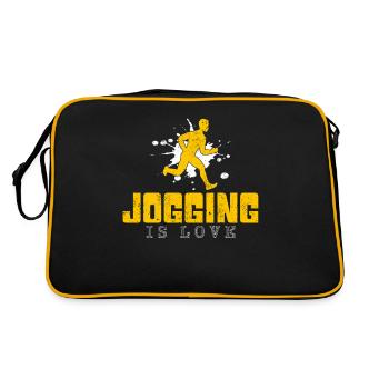 Jogging Saying - Retro Bag - black/gold - Back