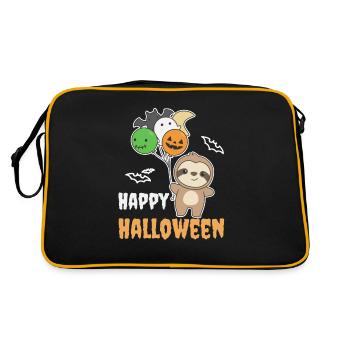 Paresseux Halloween Ballons Enfants Animaux Mignons - Sac Retro - noir/or - Dos