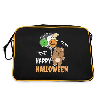 Quokka Halloween Ballons Enfants Animaux Mignons - Sac Retro - noir/or - Dos