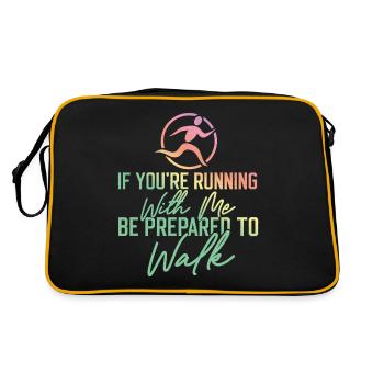 Running Runner Half Marathon Slow - Retro Tasche - Schwarz/Gold - Hinten