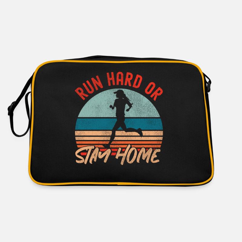 Running Runner Half Marathon Retro Retro Tasche