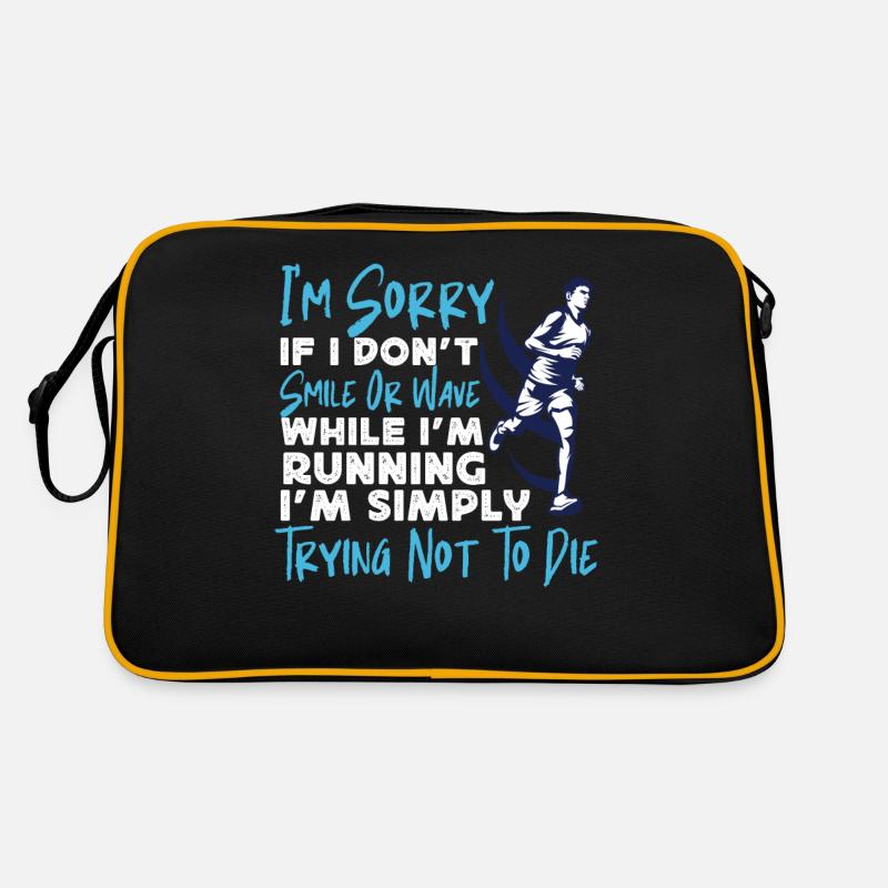 Running Runner Half Marathon I'm - Retro Tasche - Schwarz/Gold
