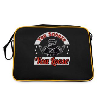 Racing Driver Racing Car Tuning Racing Motorsport - Retro Bag - black/gold - Back