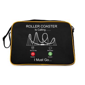 Roller Coaster Phone Display - Retro Tasche - Schwarz/Gold - Hinten