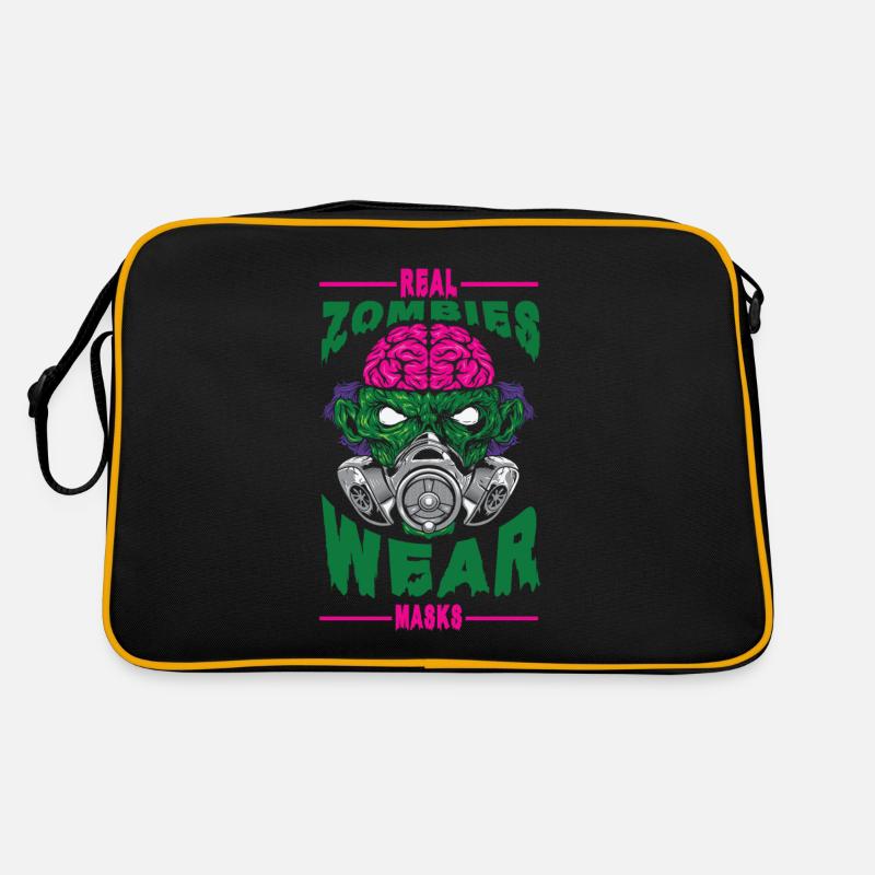 Scary halloween pumpkin witches zombie ghosts Retro Bag