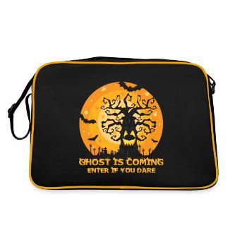 Effrayant halloween citrouille sorcières fantômes zombies - Sac Retro - noir/or - Dos