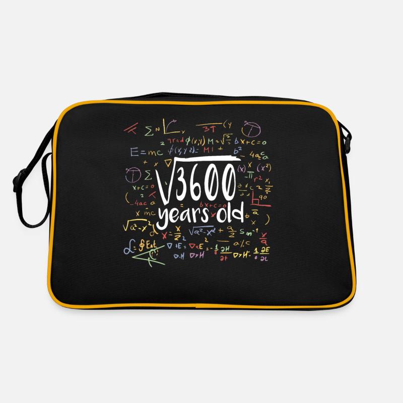 Racine carrée de 3600 math nerd 60e anniversaire Sac Retro