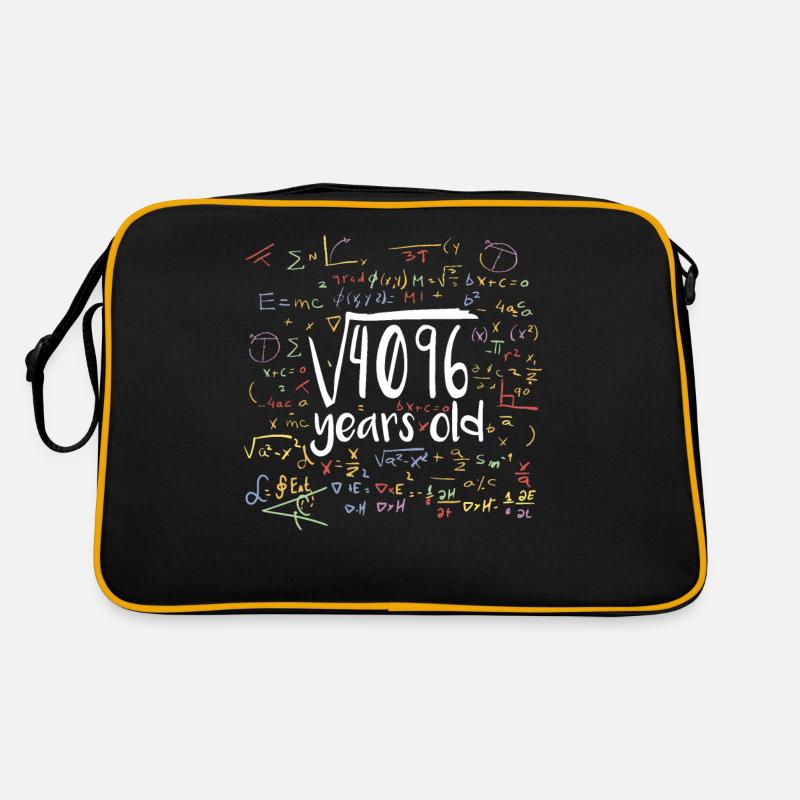 Racine carrée de 4096 Math Nerd 64e anniversaire Sac Retro